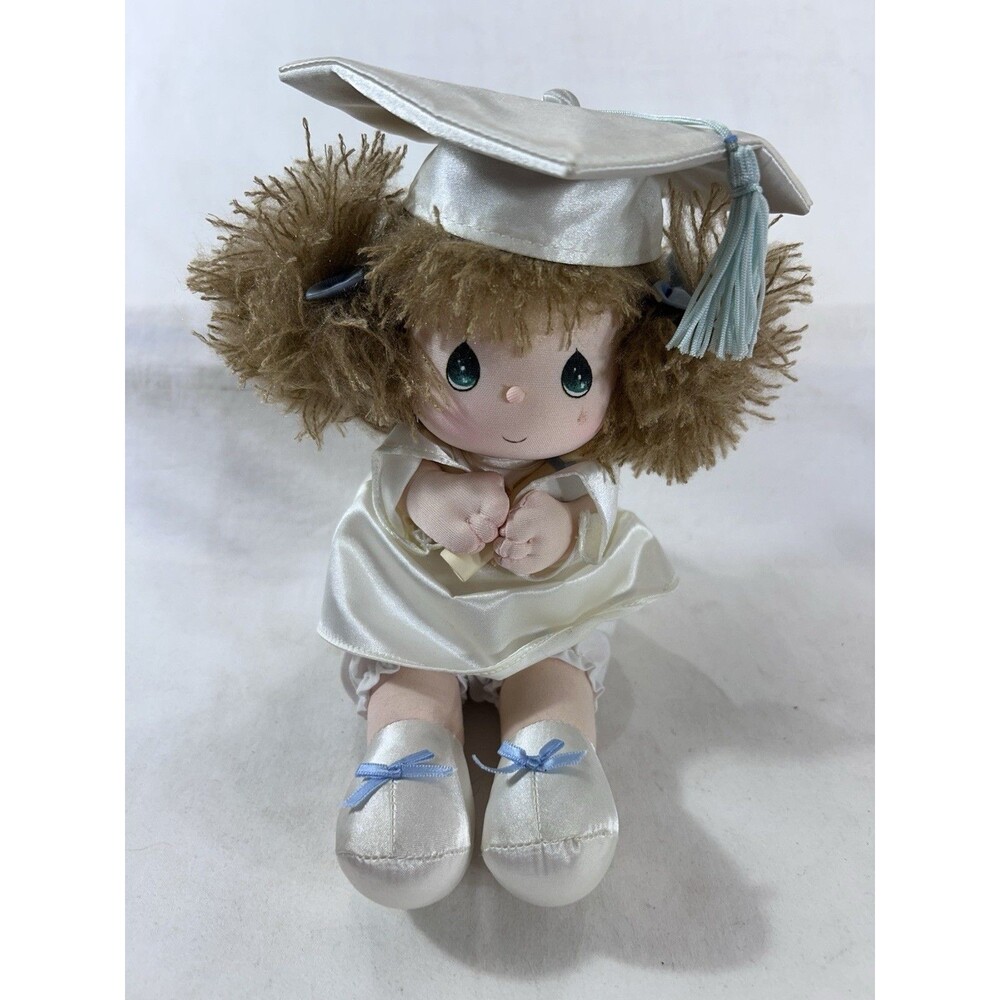 Vintage Precious Moments Musicals Gwen Graduation Doll Applause 1985 Moves Head